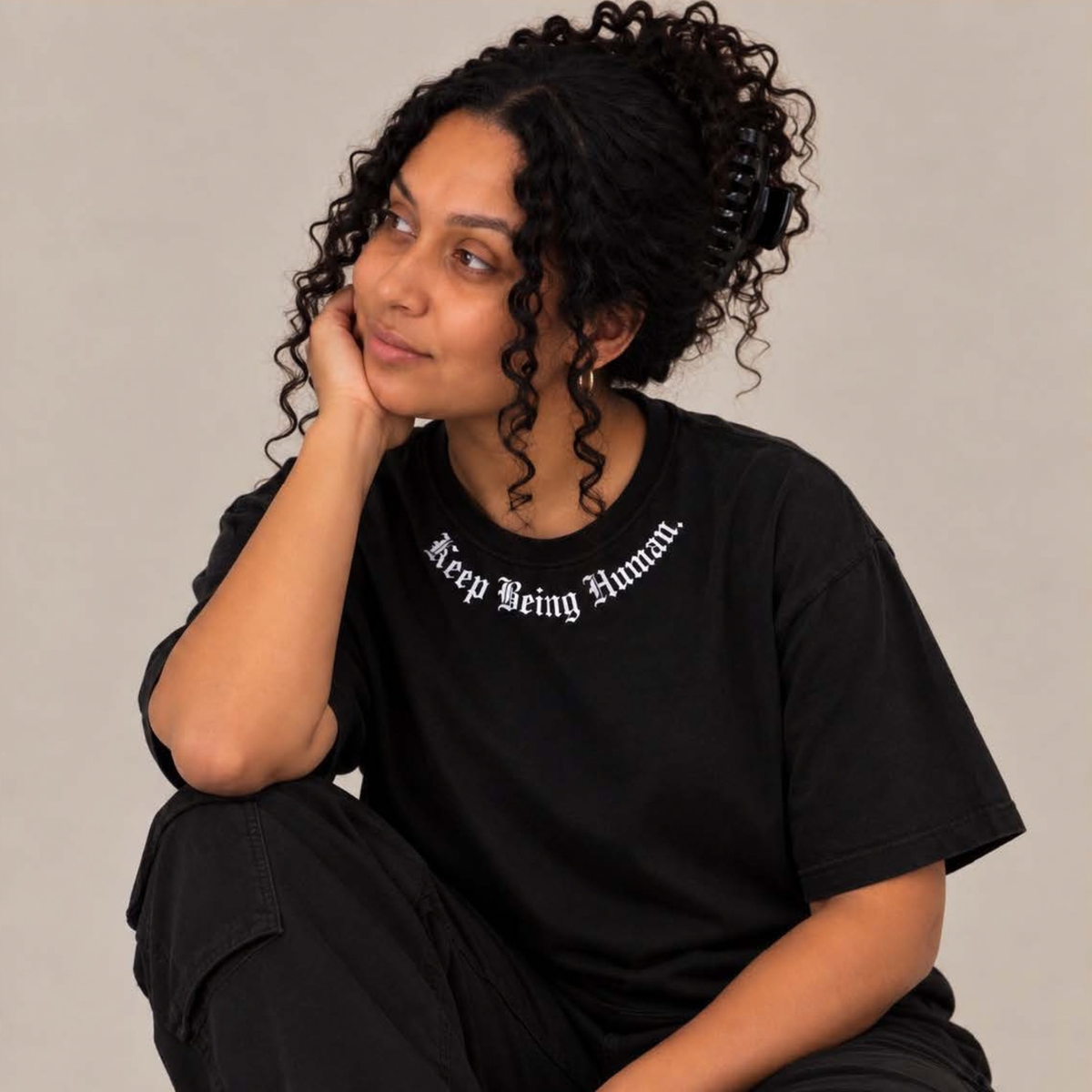Adult Keep Being Human Tee